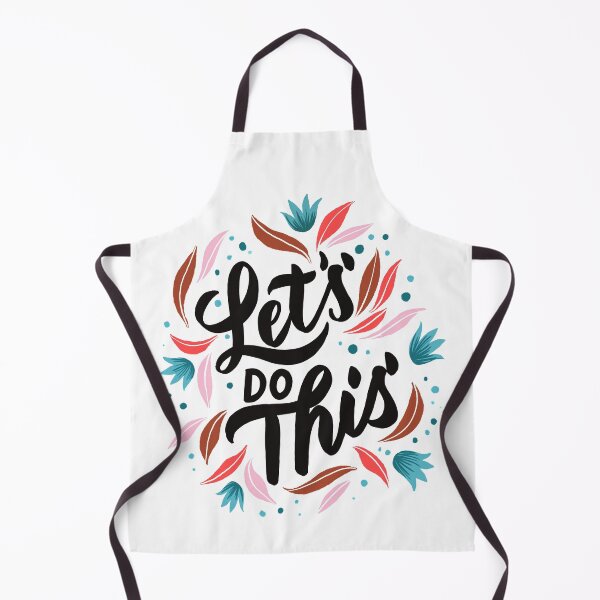 Item preview, Let's Do This Quote Lettering with Flowers Blue designed and sold by Alendra.