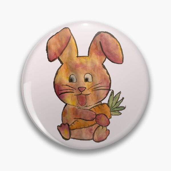Item preview, Lindo conejito de pascua de acuarela conejito rosa naranja muy lindo conejo de acuarela Lindo conejito Pan de conejo designed and sold by WatercolorFun.