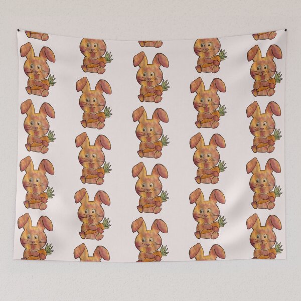 Item preview, Cute watercolor easter bunny pink orange bunny very cute watercolour rabbit Cute Bunny Rabbit Loaf designed and sold by WatercolorFun.
