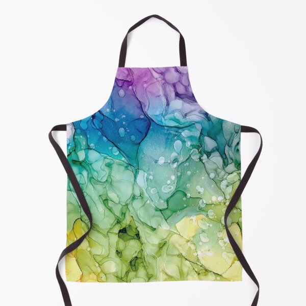 Item preview, Purple Blue Green Yellow Abstract 2621 Alcohol Ink Painting by Herzart designed and sold by herzart.