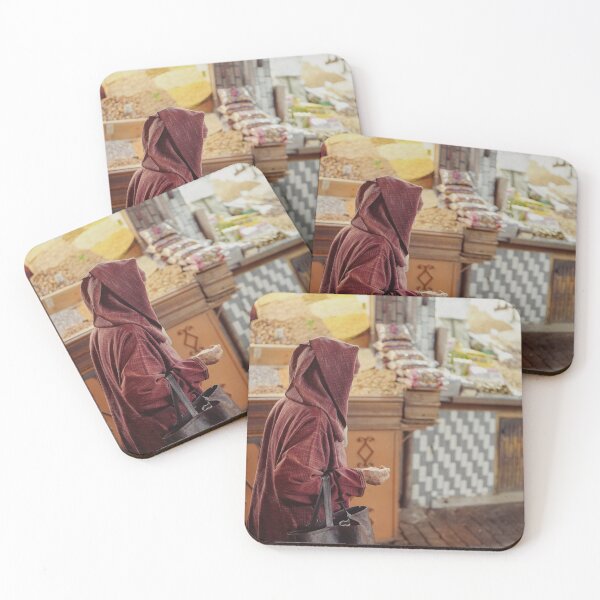 Item preview, arabian woman walking in the souks of Marrakech, Morocco designed and sold by Morocco Marrakech Photo Prints.