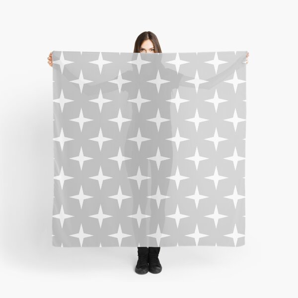 Item preview, Mid Century Star Pattern White On Silver Gray designed and sold by rewstudio.