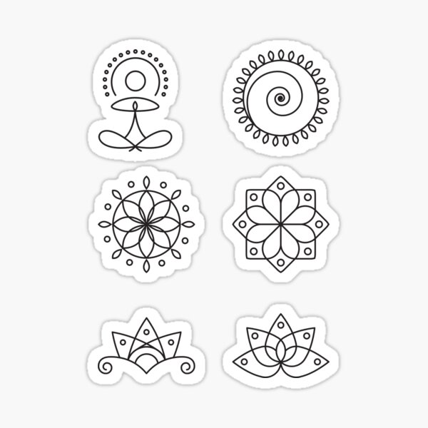 Spiritual stickers: Design stickers featuring spiritual symbols