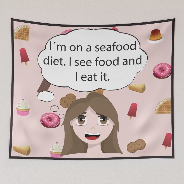 Item preview, Estoy a dieta de mariscos designed and sold by myseptember18th.