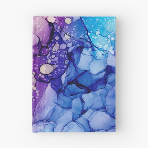 Item preview, Yellow Purple and Blue Abstract 2621 Alcohol Ink Painting by Herzart designed and sold by herzart.