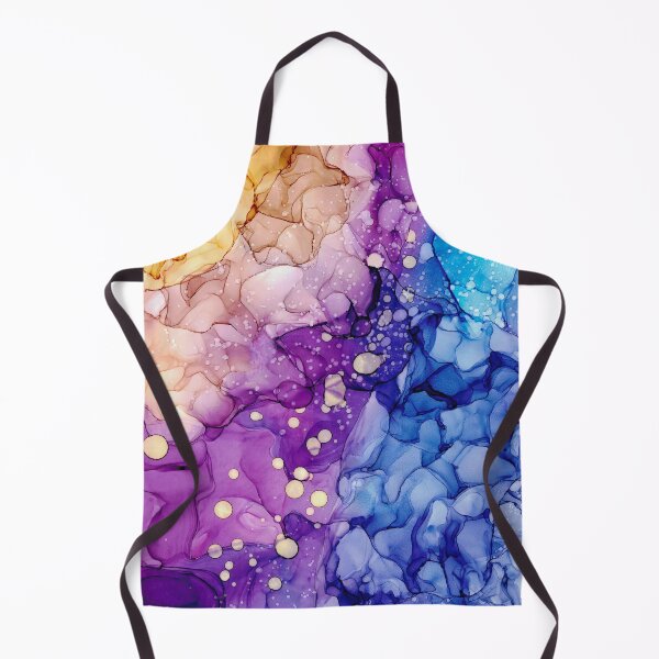 Item preview, Yellow Purple and Blue Abstract 2621 Alcohol Ink Painting by Herzart designed and sold by herzart.