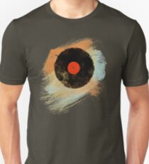 Vinyl Record Retro T-Shirt - Vinyl Records Modern Grunge Design Unisex T-Shirt