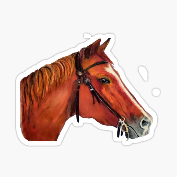 Item preview, Portrait de cheval alezan designed and sold by Karen Harding Art and Illustration .