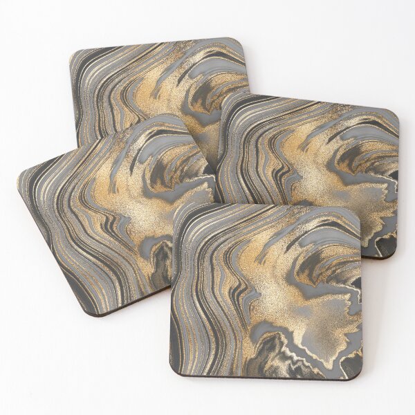 Item preview, Grey and Gold Abstract designed and sold by epheme.