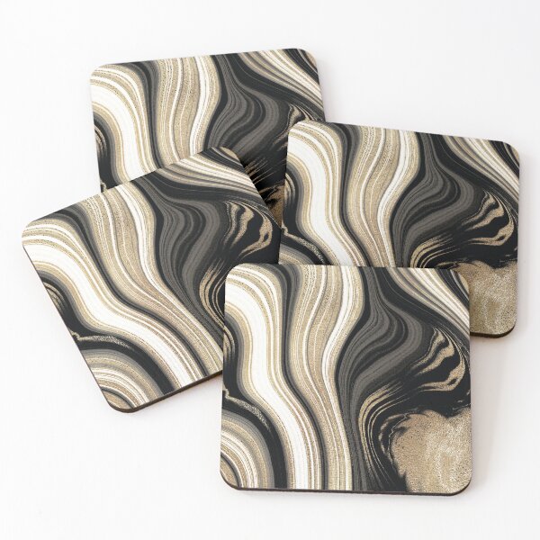 Item preview, Black and Gold Agate pattern designed and sold by epheme.