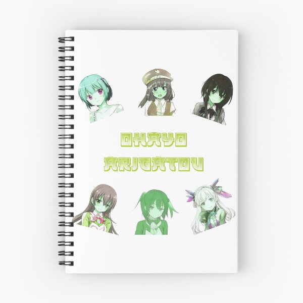 Item preview, six cute zombie anime girls ohayo arigatou designed and sold by Omniodise.