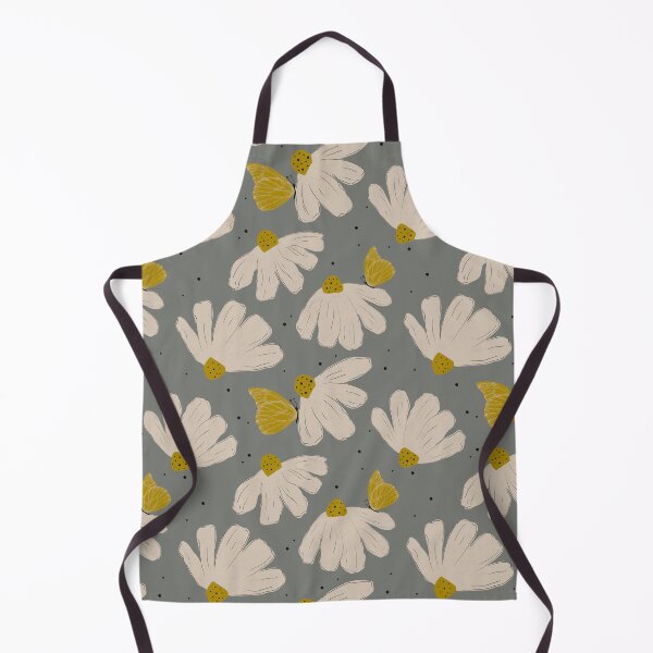 Item preview, Chamomile Butterfly Grey and Yellow designed and sold by Lidiebug.