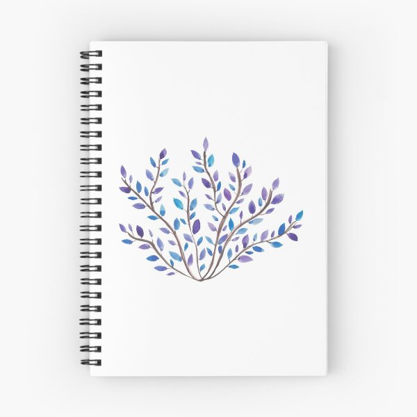 Item preview, Purple and Blue Watercolor Leaves designed and sold by Your Typical Giggle.