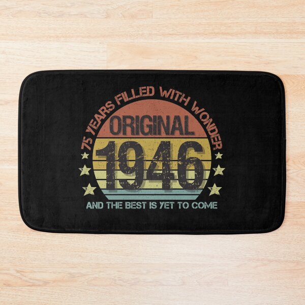 Item preview, Retro 75th Birthday Gift for Men and Women Born in 1946| 75 Years Filled with Wonder And The Best is Yet to Come designed and sold by InkItStudio.