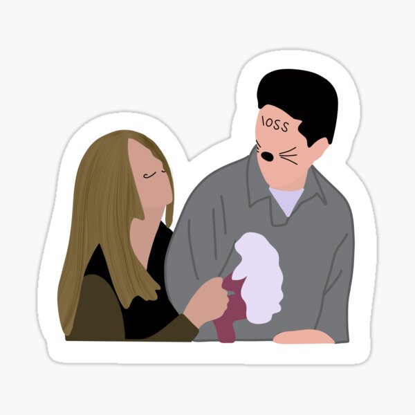 Ross Gellar and Rachel Green Sticker for Sale by keglil