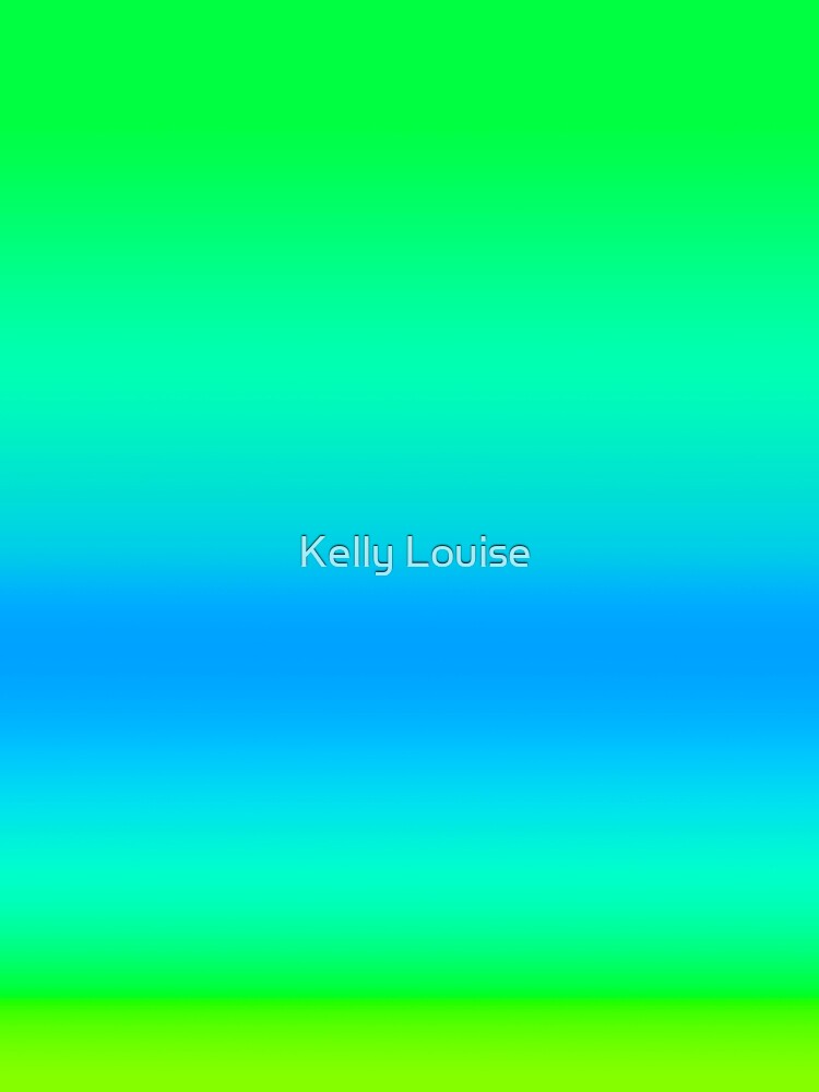 Fluorescent Blue and Green Gradient A-Line Dress for Sale by Kelly Louise