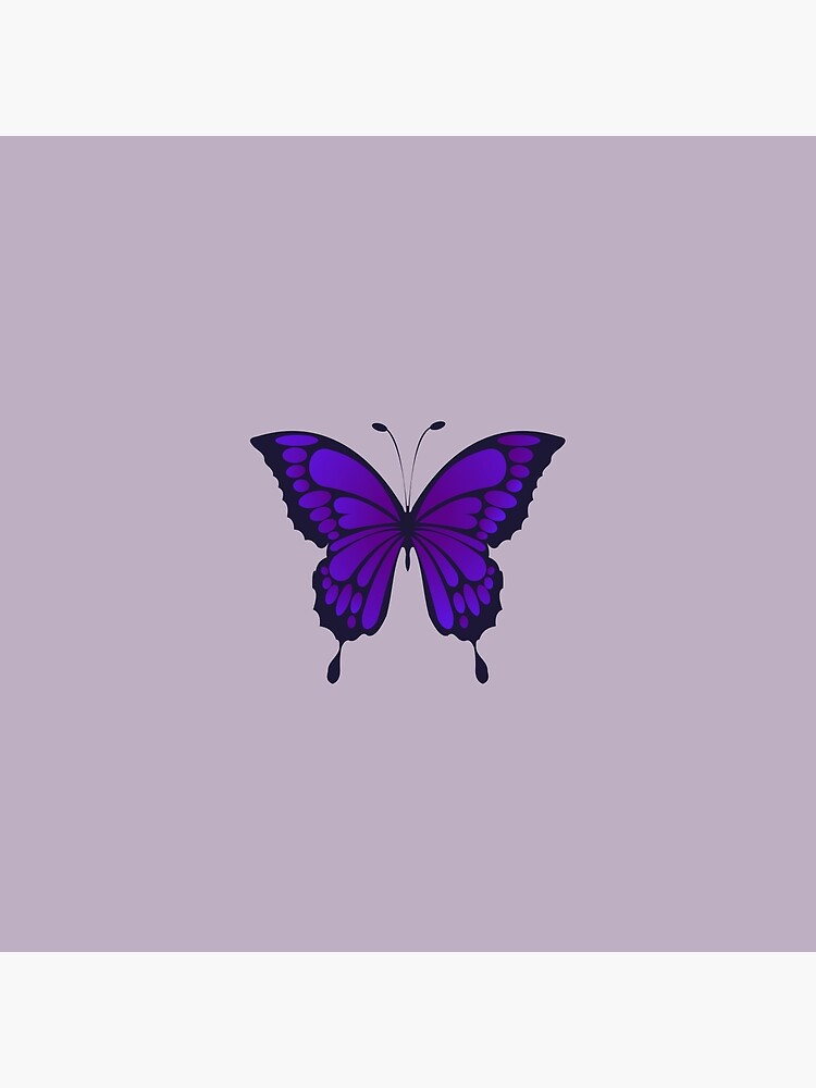 "Purple butterfly emoji" Poster by mnaddaf Redbubble