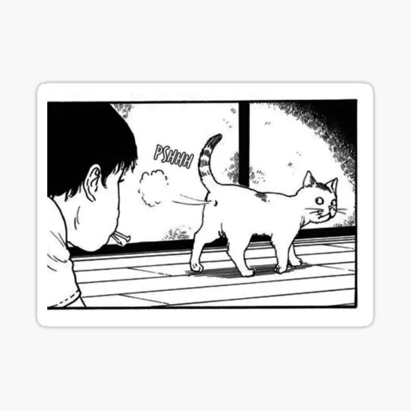 Cat Farting Manga, Junji Ito - souichi Sticker