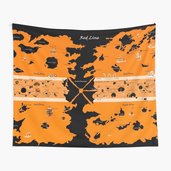 One piece map Tapestry