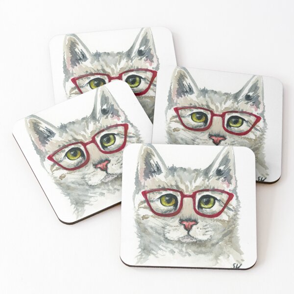 Item preview, Hipster Cat designed and sold by sarahvogelart.
