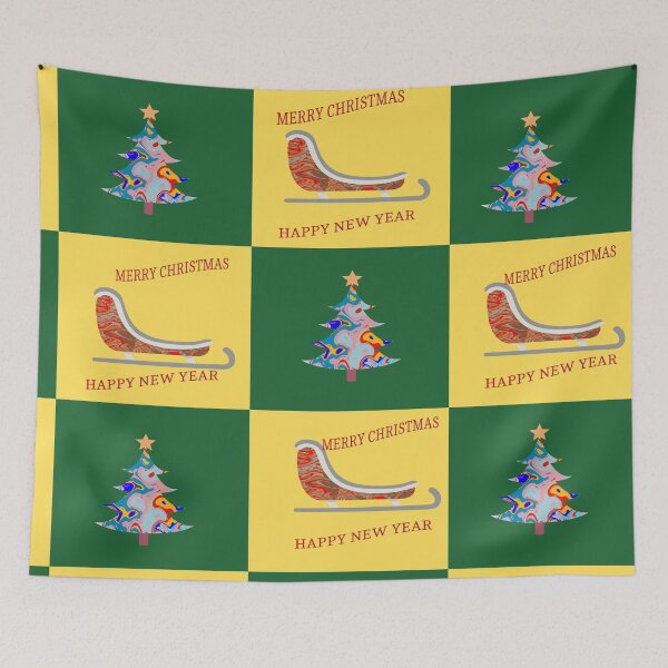 Artikelvorschau, WEIHNACHTS-SLIEGH-BAUM-PATCHWORK entworfen und verkauft von lovingtouch.