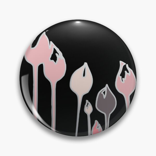 Item preview, Elegant Art Deco wild tulip flowers dancing in the wind - baby blush pink, black and white. designed and sold by Caroline Laursen.
