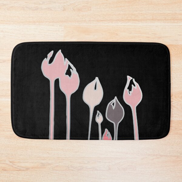 Item preview, Elegant Art Deco wild tulip flowers dancing in the wind - baby blush pink, black and white. designed and sold by Caroline Laursen.