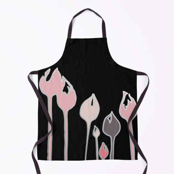 Item preview, Elegant Art Deco wild tulip flowers dancing in the wind - baby blush pink, black and white. designed and sold by Caroline Laursen.