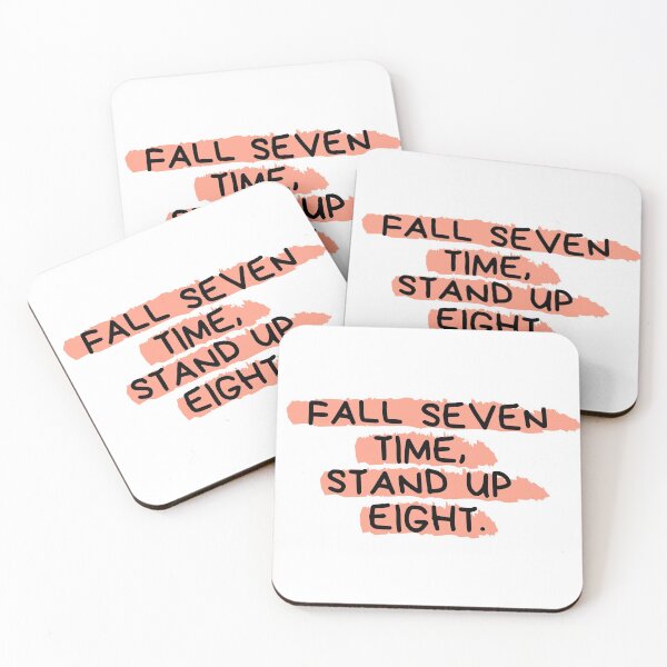 Item preview, Fall seven time, stand up eight.(pink version)   designed and sold by Bonicrazypeople.