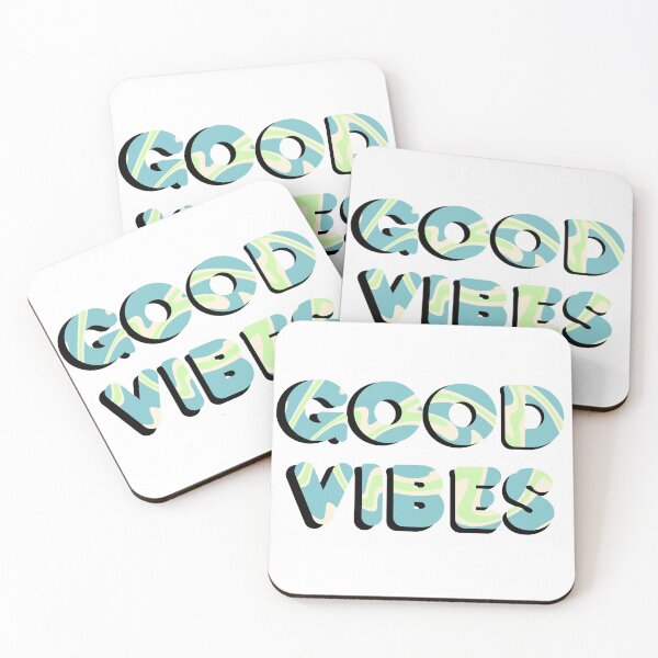 Item preview, blue and green good vibes designed and sold by linnnna.