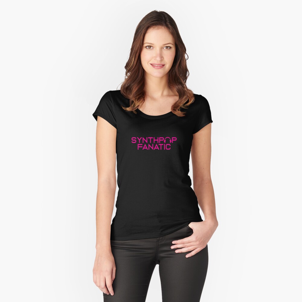 Synthpop Fanatic Pink Logo Fitted Scoop T-Shirt