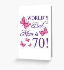 70th Birthday For Mom Grußkarte