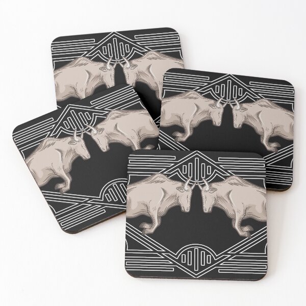 Item preview, Art Deco Two Bulls Frame Logo designed and sold by 108dragons.