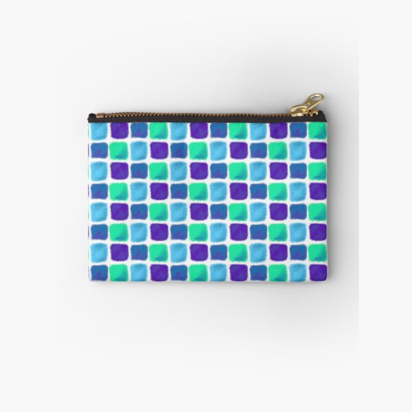 Item preview, Squares of blues designed and sold by LawsonFabrics.