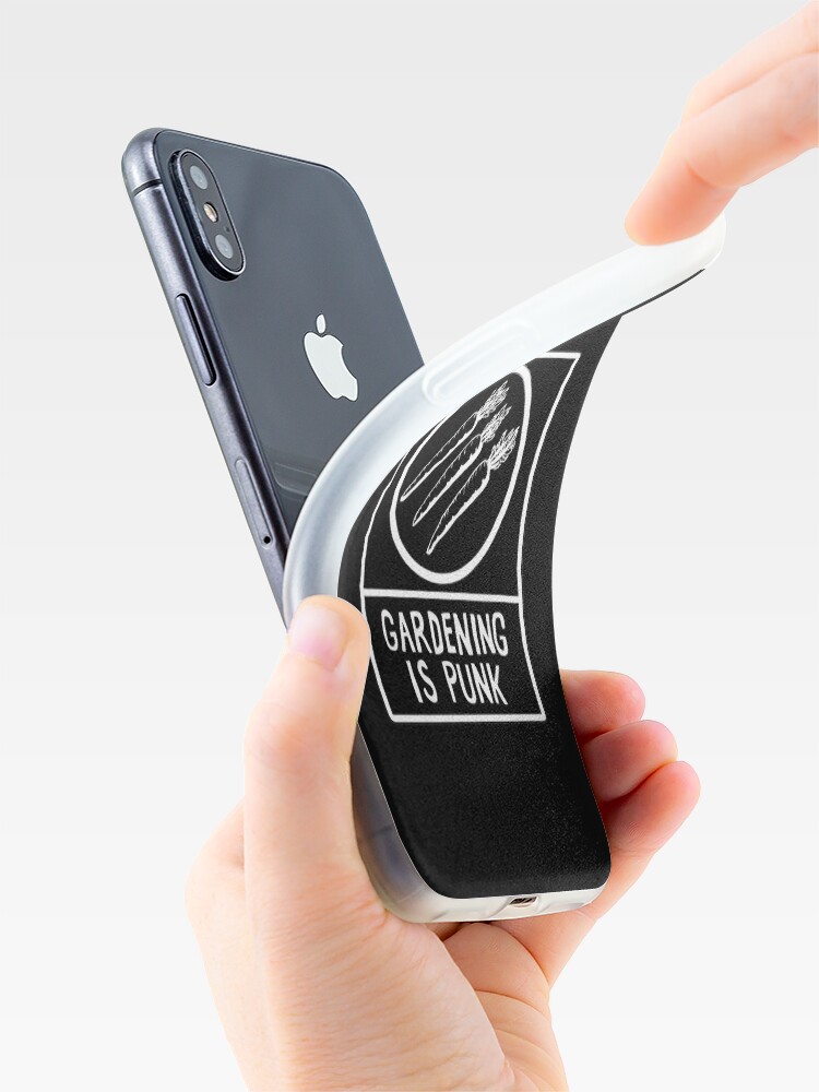 Alternate view of gardening is punk | antifascist 3 arrows iPhone Case