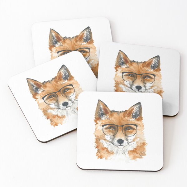 Item preview, Hipster Fox designed and sold by sarahvogelart.
