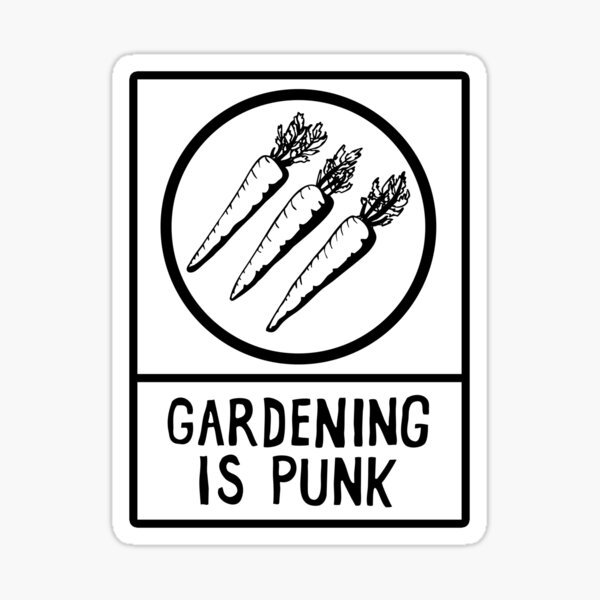 Item preview, gardening is punk w | antifascist 3 arrows designed and sold by craftordiy.art.