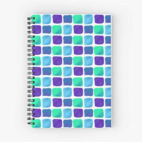 Item preview, Squares of blues designed and sold by LawsonFabrics.