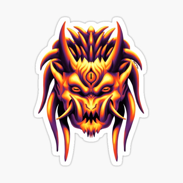 Sunset Demon Sticker
