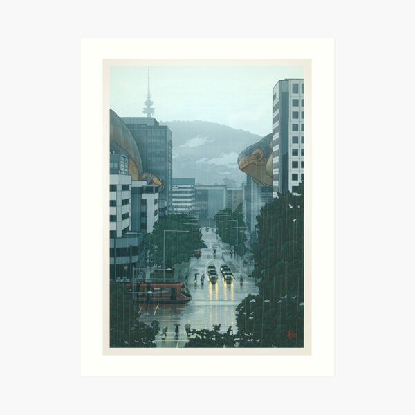 36 views of Black Mountain: the Canberra La Niña sky cetacea migration (prints) Art Print