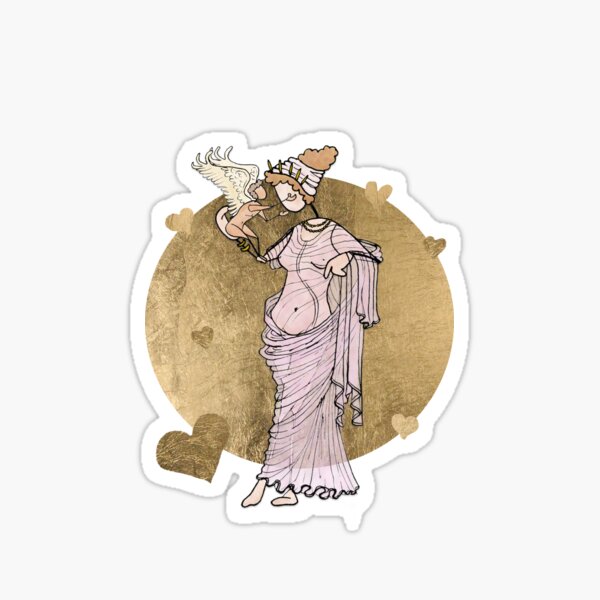 Aphrodite and Eros Sticker