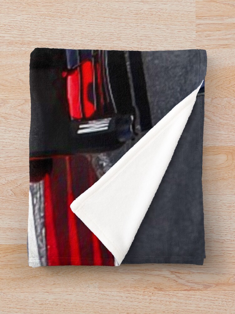 Alternate view of Max Verstappen racing his 2020 F1 car Throw Blanket