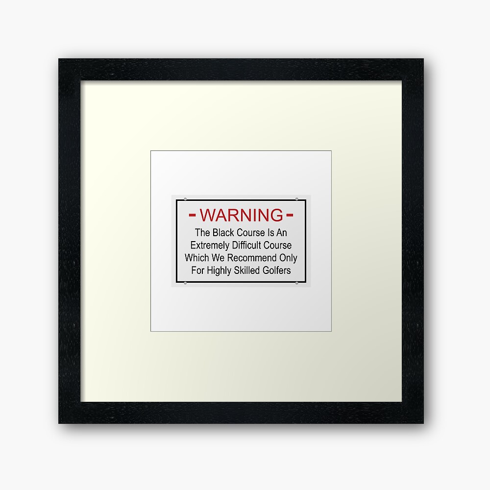 Bethpage Black Warning Sign Photographic Print
