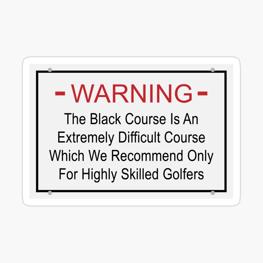 Bethpage Black Warning Sign Photographic Print