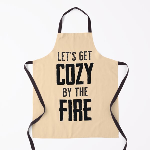 Item preview, "Let's Get Cozy By The Fire" Cute & Fun Typography Wall Art designed and sold by The Whiskey Ginger Design Shop.