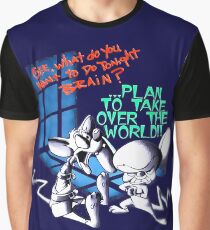 Pinky and Brain Take over The world Graphic T-Shirt