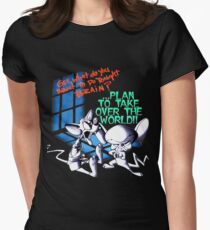 Pinky and Brain Take over The world Women's Fitted T-Shirt