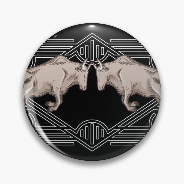 Item preview, Art Deco Two Bulls Frame Logo designed and sold by 108dragons.