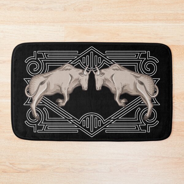 Item preview, Art Deco Two Bulls Frame Logo designed and sold by 108dragons.