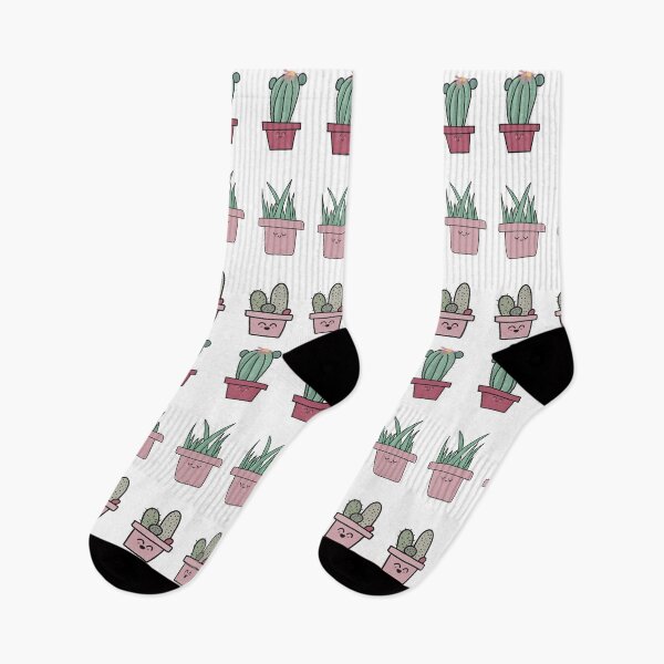 Item preview, Cactus and Succulent Plant Pattern - Pink Planted Pots with Hearts designed and sold by lysabird.